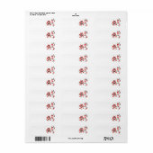 Rood Wit Cherry Blossom Uil Label (Full Sheet)