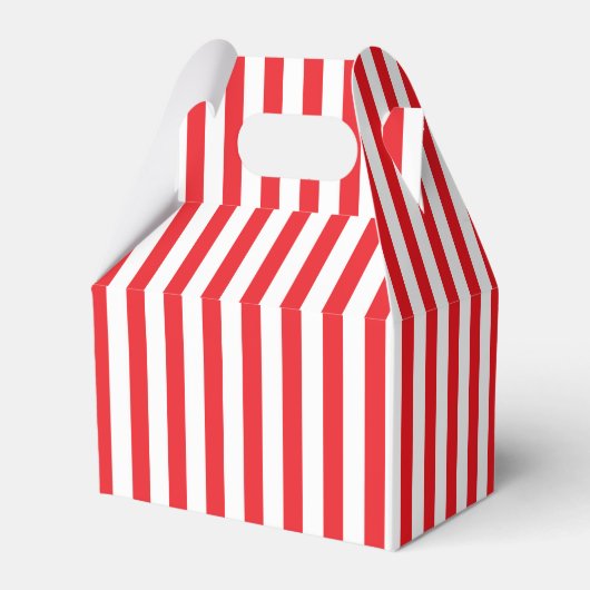 Rood & Wit Circus Strepen Party Favor Boxes Bedankdoosjes (Achterkant)
