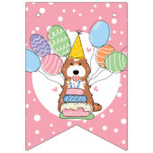 Rood Wit Cockapoo Cavapoo Hond Verjaardagsfeest Vlaggetjes (Eerste vlag)