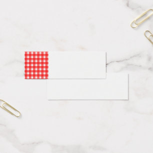 Rood Wit Country Stripe Plaid Blank Visitekaartje