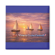 Rood Wit & Cruise Control Magneet | Patriottisch Z