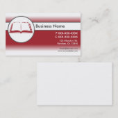 Rood wit custom open boek visitekaartjes (Voorkant / Achterkant)