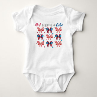 Rood Wit & Cutie, Patriottische Cutie, Roze Vrouw Romper