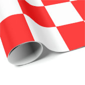 Rood, wit dambord cadeaupapier (Rol Hoek)