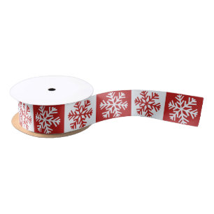 Rood wit dambord sneeuwvloklint lint