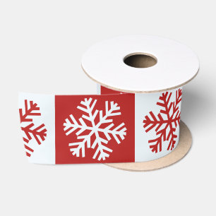 Rood wit dambord sneeuwvloklint lint