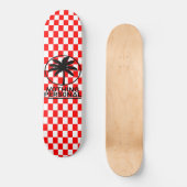 Rood-wit dambordpatroon skateboard (Voorkant)