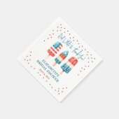 Rood, Wit & Dank Je! Patriotische Popsicle Shower Servet (Hoek)