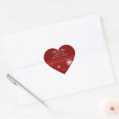Rood Wit Dank u Winter bruiloft Stickers (Envelop)