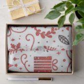 Rood wit decoratief vakantieweefsel papier (Geschenk)