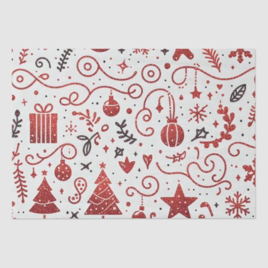 Rood wit decoratief vakantieweefsel papier (Voorkant)