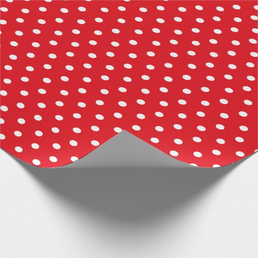 Rood & Wit Dotty Wrapping Papier Gift Wrap (Hoek)