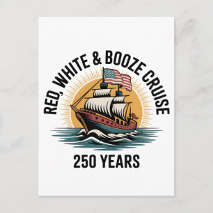Rood Wit & Drank Cruise 250 jaar 4 juli Aankondigingskaart