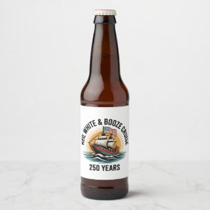 Rood Wit & Drank Cruise 250ste Jaar 4 juli Bier Etiket