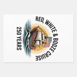 Rood Wit & Drank Cruise 250ste Jaar 4 juli  Inpakpapier Vel