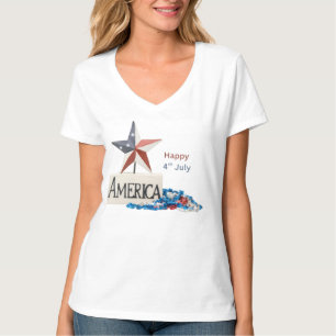 Rood Wit & Drank Grappig 4 juli T-Shirt USA S