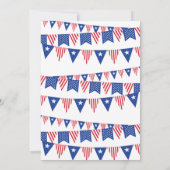 Rood, wit & due! 4 juli Baby shower Kaart (Achterkant)