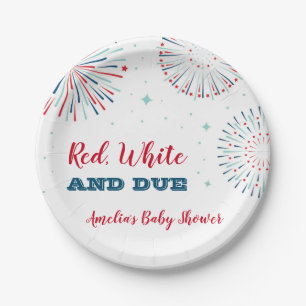 Rood, wit en Baby shower Bord