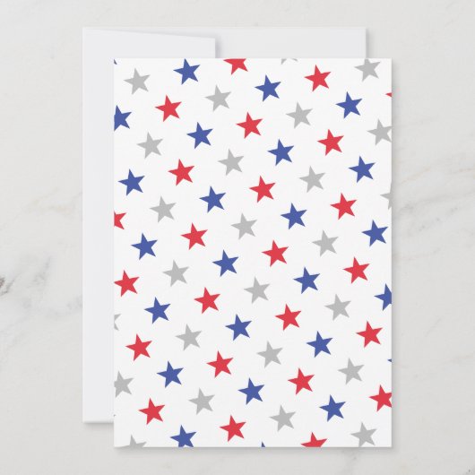 Rood wit en BBQ 4 juli patriottisch vuurwerk Kaart (Achterkant)