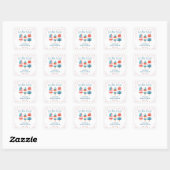 Rood, wit en bedankt! Patriotic Popsicle Shower Vierkante Sticker (Vel)