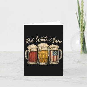 Rood Wit en Bier USA 4th of July Drink Gift _ Kaart