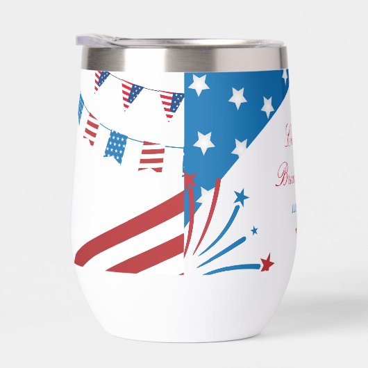 Rood wit en blauw 4 juli Vrijgezellenfeest Swag (Rechts)