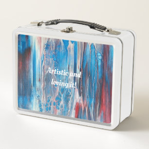 rood wit en blauw abstract lunchbox