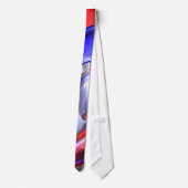Rood, wit en blauw Abstract Stropdas (Achterkant)