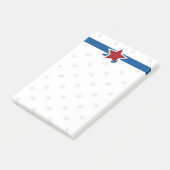 Rood wit en blauw americana patroon post-it® notes (Schuin)