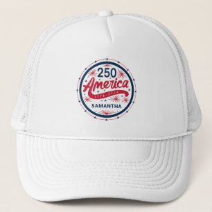 Rood Wit en Blauw America's 250ste Verjaardag Trucker Pet
