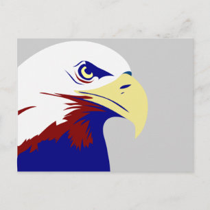 Rood, wit en blauw-Amerikaanse adelaar Briefkaart