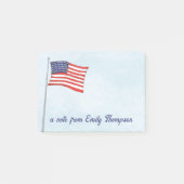 Rood Wit en Blauw Amerikaanse Vlag Custom Post-it® Notes (Voorkant)