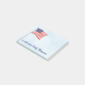 Rood Wit en Blauw Amerikaanse Vlag Custom Post-it® Notes (Schuin)