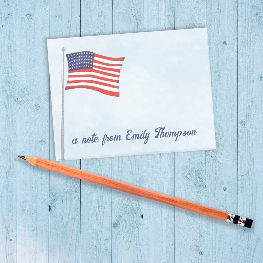 Rood Wit en Blauw Amerikaanse Vlag Custom Post-it® Notes