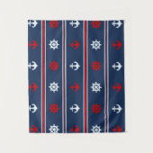 Rood wit en blauw autisch patroon wandkleed (Voorkant)