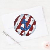 Rood, wit en blauw, autische Sticker (Envelop)