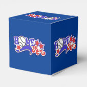 Rood wit en blauw Baseball Cube Favor Box2 Bedankdoosjes (Achterkant)