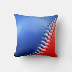 Rood wit en blauw Baseball Kussen