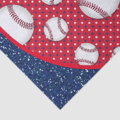 Rood Wit en Blauw Baseball Papier Bord (Detail)