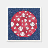 Rood Wit en Blauw Baseball Papier Bord Servet (Voorkant)