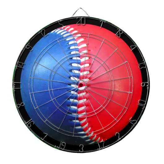 Rood wit en blauw basisbalkbord dartbord (Voorkant)