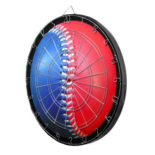 Rood wit en blauw basisbalkbord dartbord (Voorkant Rechts)