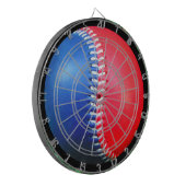 Rood wit en blauw basisbalkbord dartbord (Voorkant Links)