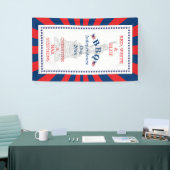 Rood, wit en blauw BBQ 4 juli Partij Spandoek (Beurs)