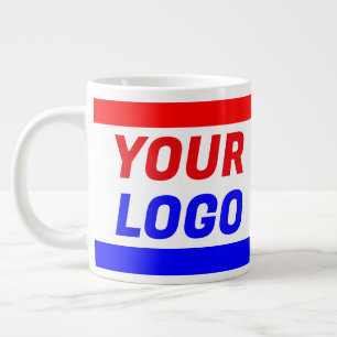 Rood, Wit, en Blauw Bedrijfslogo Jumbo Extra Grote Beker