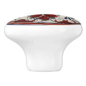 Rood, Wit en Blauw Bloemen Aangepaste Keramische K Keramische Knop (Zijkant)