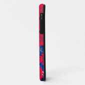 Rood wit en blauw bloemig Case-Mate iPhone case (Achterkant/links)