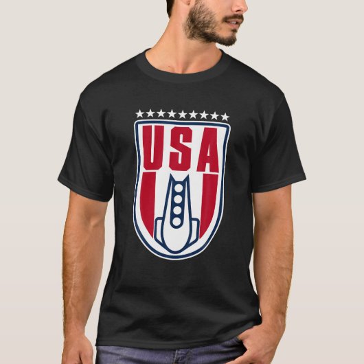 Rood wit en blauw bobslee USA 2018 Winterspelen T T-shirt (Voorkant)