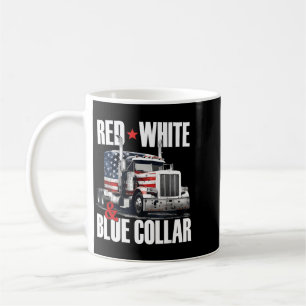 Rood Wit En Blauw Boord Patriottische Trucker VS Koffiemok