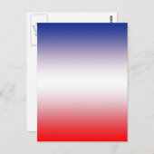 Rood, wit en blauw briefkaart (Voorkant / Achterkant)